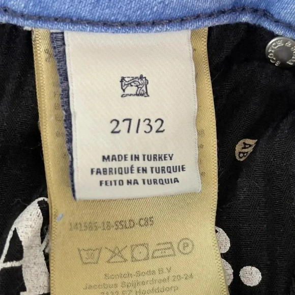 Scotch & Soda Haut High Rise Skinny Jeans Blue Denim Blue Slim Jeans  Size 27 - Picture 12 of 13